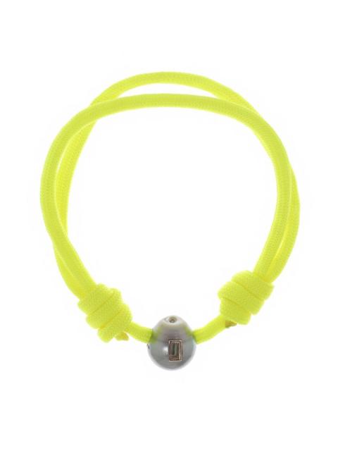 DEZSO Lemon Quartz Pearl Classic Cowrie Yellow Bracelet