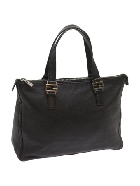 FENDI Hand Bag Leather Black