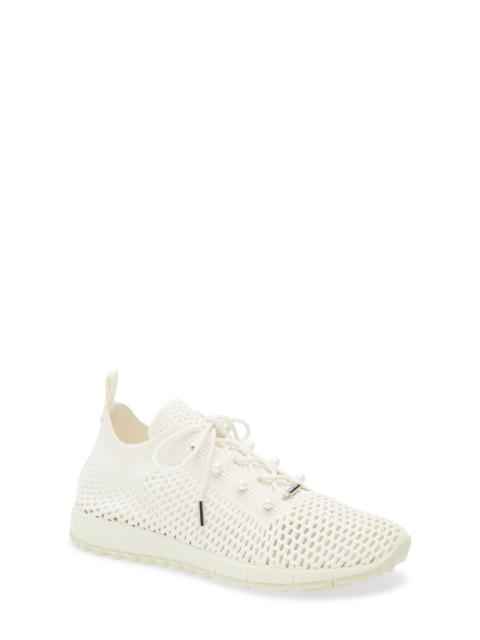 JIMMY CHOO Jimmy Choo Veles Faux Pearl Knit Sneaker in Latte Mix at Nordstrom