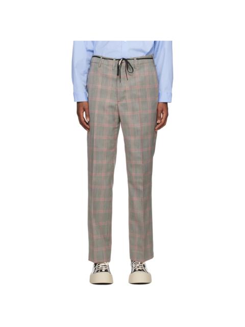 Marni Gray Check Trousers