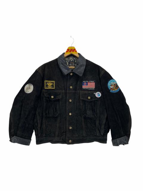 Other Designers Vintage - MIKEBIRNIES Rolling Stones Patches Suede Jacket #8286-117