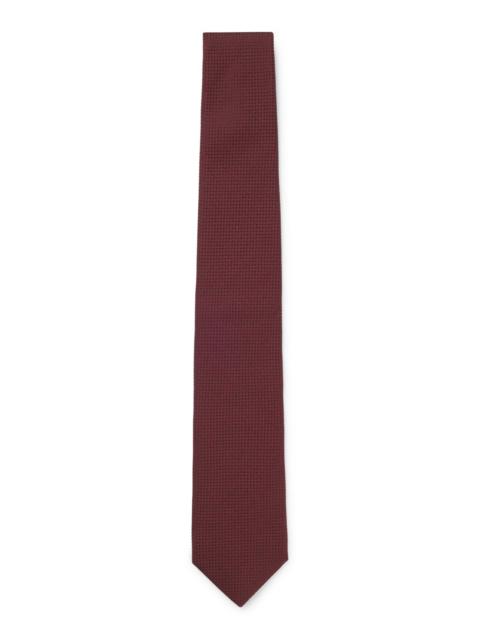 BOSS STRUCTURED TIE IN COTTON AND SILK