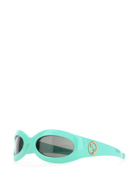 GUCCI Gucci Women Turquoise Acetate Sunglasses