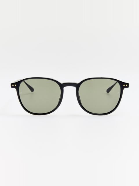 LINDA FARROW Stanley Sunglasses in Black