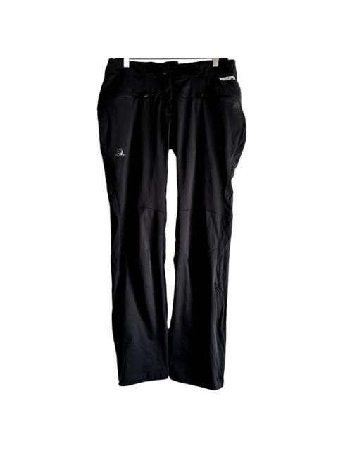 Salomon Windstopper Hiking Pants Stretch Zip Front Pockets Belted Logo Black 8