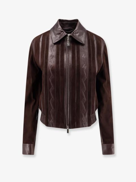 VERSACE Versace Leather And Suede Jacket