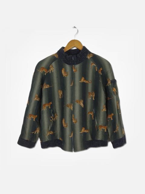 Other Designers Bomber Style Jacket - Yakuza Japan Style Tiger Cheetah Full Print Bomber Jacket