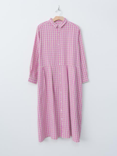 ICHI Antiquités L/C Gingham Dress - Pink x Natural