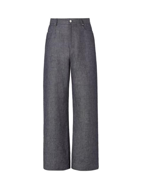 FENDI Relaxed Linen, Cotton And Silk Jeans