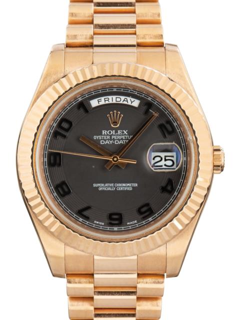 Rolex Day-Date II Ref 218235 Black Roman Dial