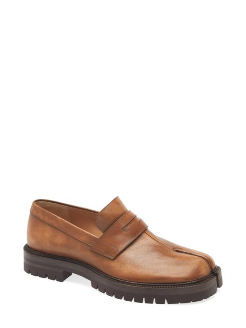 Maison Margiela Maison Margiela Tabi County Penny Loafer in Safari Shade at Nordstrom