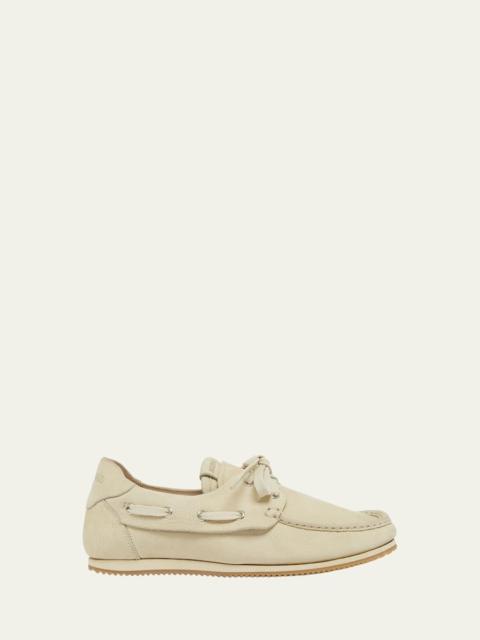 JACQUEMUS Moc-Toe Leather Boat Shoes
