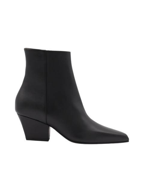 PARIS TEXAS Black Leather Jane Boots