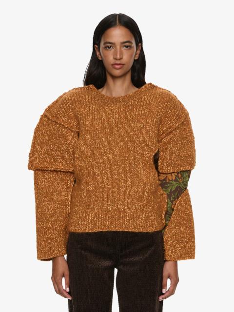 CHRISTOPHER ESBER Deconstructed Brocade Knit Sweater