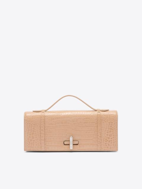 MALONE SOULIERS May Buff Embossed Leather Clutch Bag