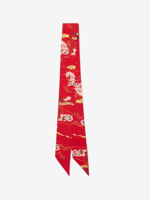 Burberry Skinny Watercolour EKD Silk Scarf