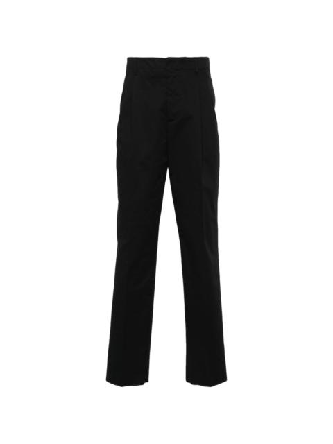 LARDINI tapered cotton chino trousers