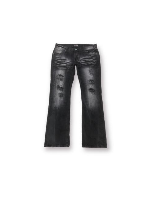 Other Designers Distressed Denim - KUI distressed smoke effect denim flared