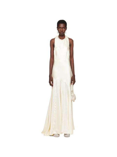 Simone Rocha SSENSE Exclusive Bridal Capsule Silk Satin Bow Maxi Dress
