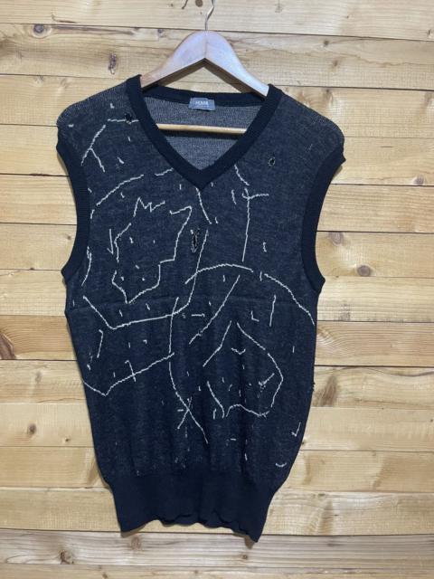 Other Designers Designer - Vintage comme des garcons homme distressed knit vest