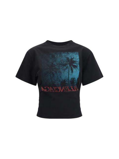 BALENCIAGA Balenciaga Women Vintage Holiday Cropped T-Shirt