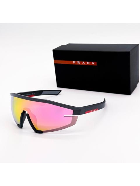Prada New Prada Linea Rossa PS03ZS 15P20A Black Pink Unisex Sungla