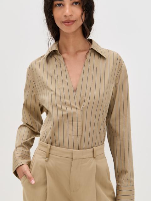 Vince Relaxed Popover Long Sleeve Top