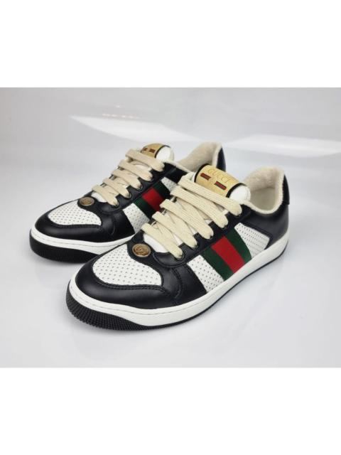 GUCCI Gucci Women's Screener Black And White Sneakers New (Women's