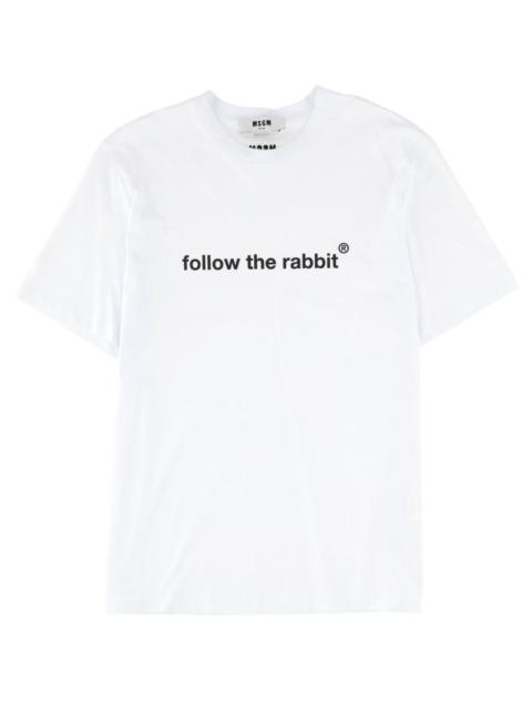 MSGM Msgm "Follow The Rabbit" T-Shirt