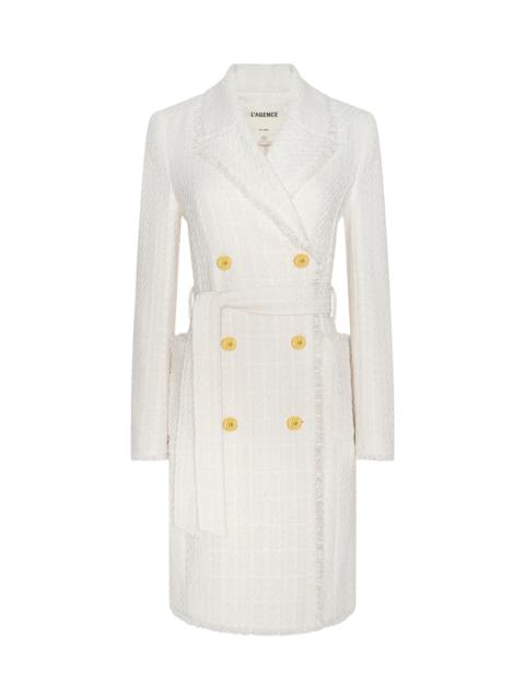 L'AGENCE Cooper Tweed Trench Coat