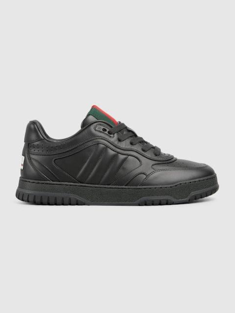 GUCCI Gucci Re-Web Leather Sneakers