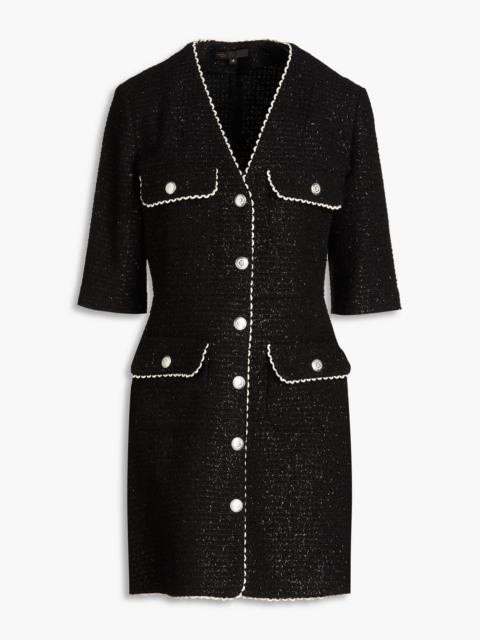 maje Metallic tweed mini dress