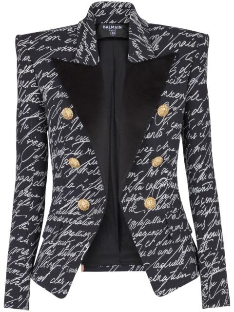 Balmain Love Letter tailored jacket