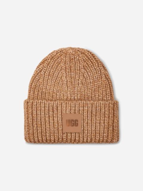 UGG ® Women's Chunky Rib Beanie Acrylic Blend in Brown/