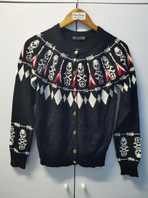 Other Designers Skulls - Hell Cat Punk Not Dead Knitwear Cardigan Seditionaries