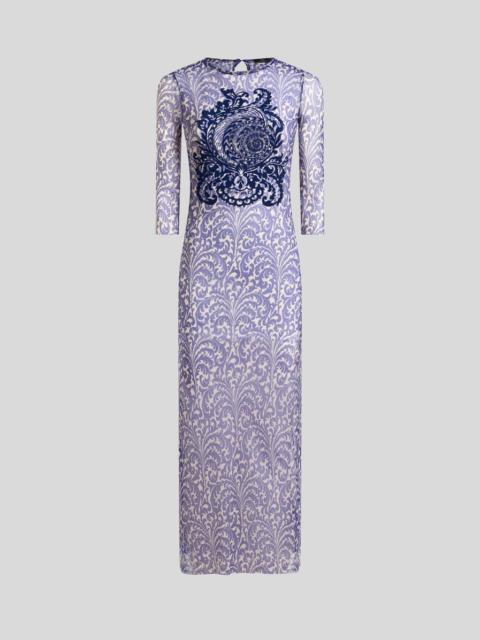 Etro TULLE DRESS WITH SHELL PRINT