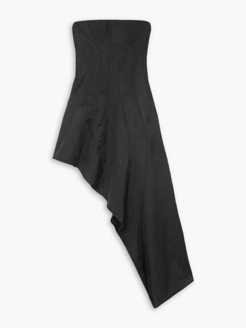 Stella McCartney Strapless asymmetric twill mini dress