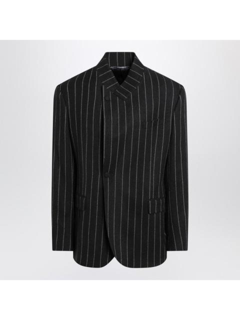 Dolce & Gabbana Dolce&Gabbana Striped Wool-Blend Single-Breasted Jacket Men
