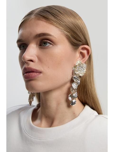 KAREN MILLEN Textured Flower Drop Earrings