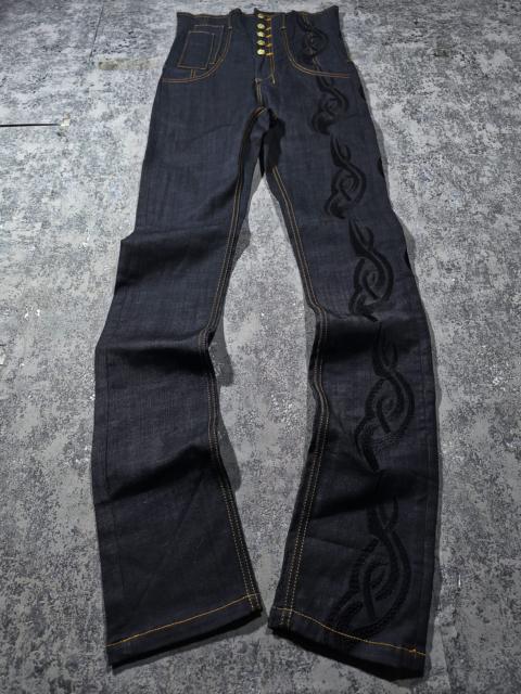 Hysteric Glamour ribcage ultra highrise tribal raw wash denim jeans