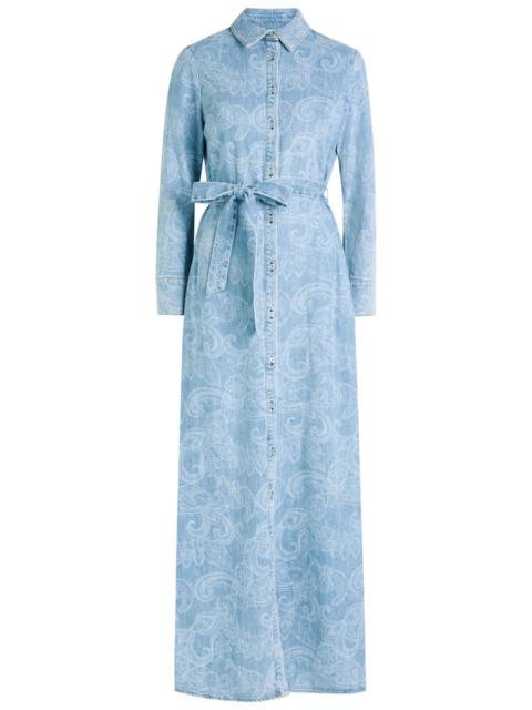 Alice + Olivia Alice + Olivia Chassidy Denim Maxi Shirt Dress