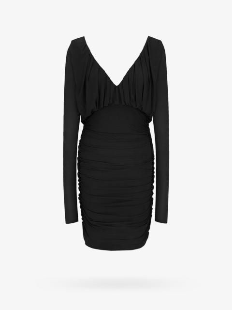 SAINT LAURENT Saint Laurent Women Cupro Dress With Drapery