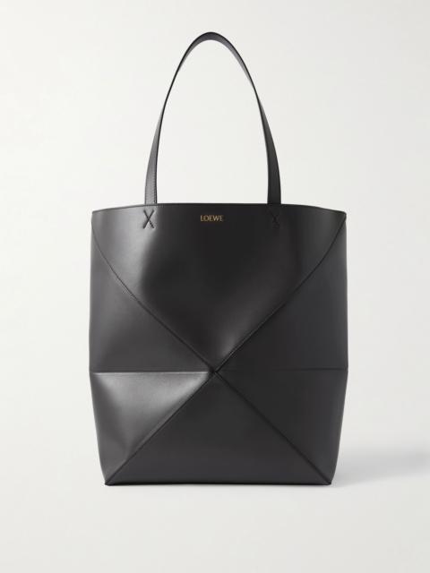 Loewe Puzzle Fold convertible large leather tote Dark gray