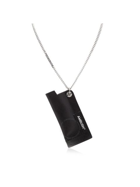 Ambush Ambush Men's Black Silver Leather Lighter Case Necklace