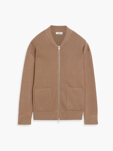 Sandro Cotton and modal-blend zip-up sweater