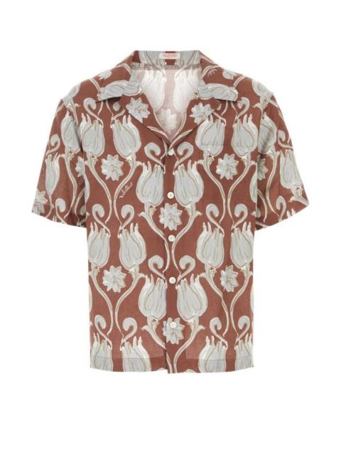 Valentino Garavani Man Printed Linen Shirt