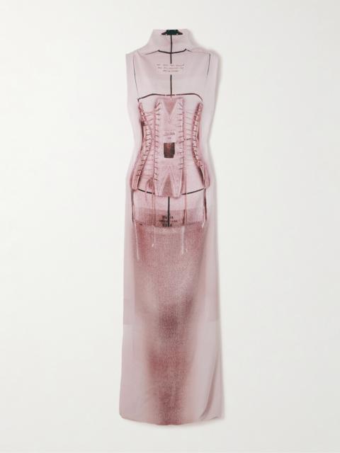 Jean Paul Gaultier Trompe L'oeil Printed Jersey Maxi Dress