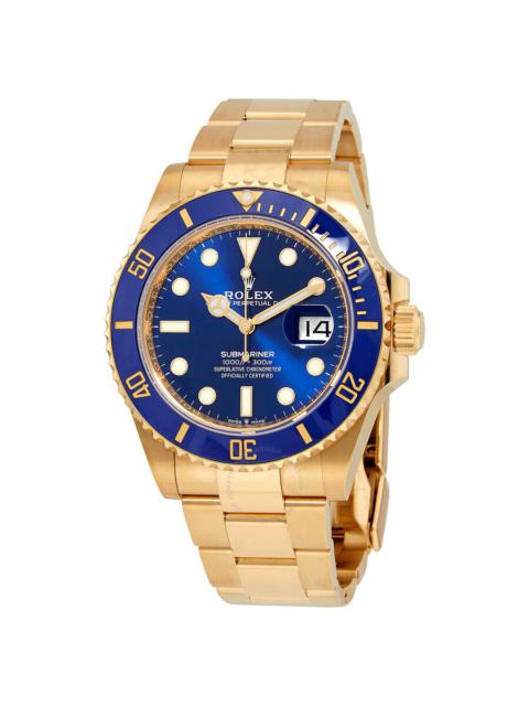 ROLEX Rolex Submariner Blue Dial 18K Yellow Gold Oyster Bracelet Automatic Men's Watch 126618LBBLSO