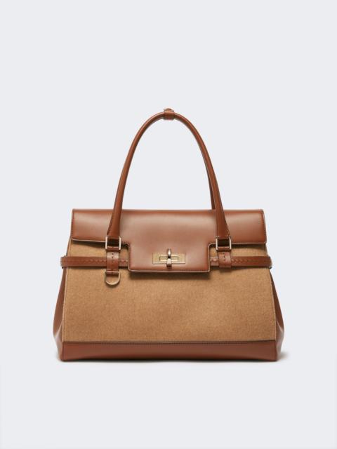 Max Mara MARGAUX25WK Camel and leather handbag
