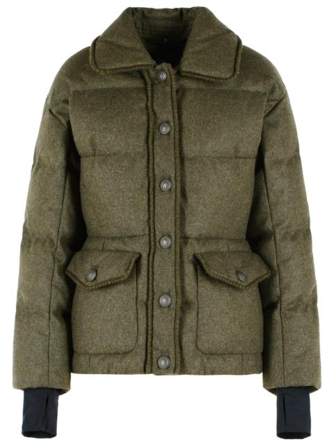 Moncler Grenoble Moncler Grenoble 'Monteain' Short Down Jacket In Olive Green 'Loden' Women